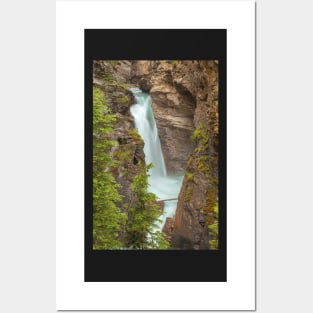 Johnston Canyon Falls Posters and Art